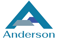 Anderson logo with blue geometric shapes, related to mineral supplements and health
