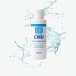 CMD Concentrated Mineral Drops 120ml bottle with splashing water background, electrolyte supplement