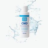 CMD Concentrated Mineral Drops 120ml bottle with splashing water background, electrolyte supplement