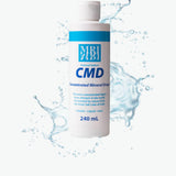 CMD Concentrated Mineral Drops 240ml bottle with water splash background