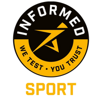 Logo of Informed Sport with a black and yellow design on a white background